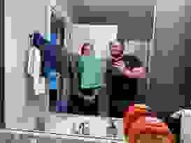 Waschleine quer durchs Bad Waschleine quer durchs Bad